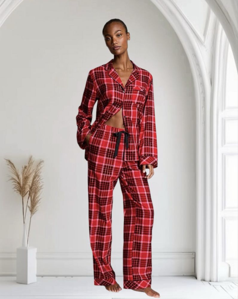 Піжамка Victorias Secret XS S M L XL пижама люрекс комплект фланелева