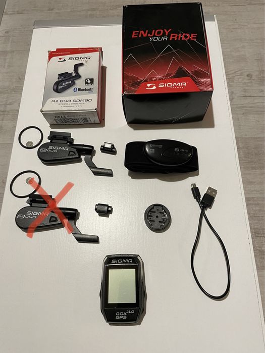 Licznik, komputer rowerowy Sigma ROX 11.0 GPS + czujnik + opaska