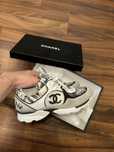 Chanel Runner Grey / White Graffiti Shoes