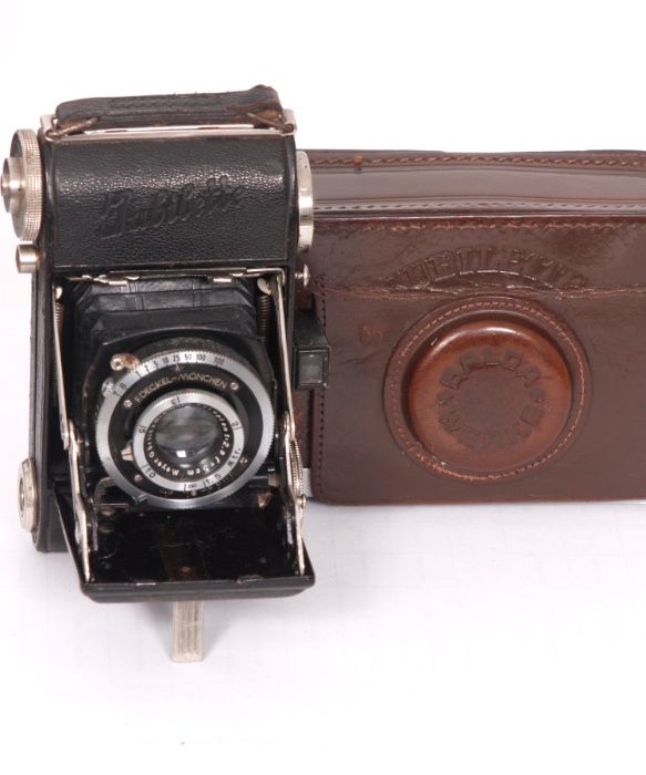 JUBILETTE Vintage Camara Dobrável Compur Baltar 5cm f /2,5