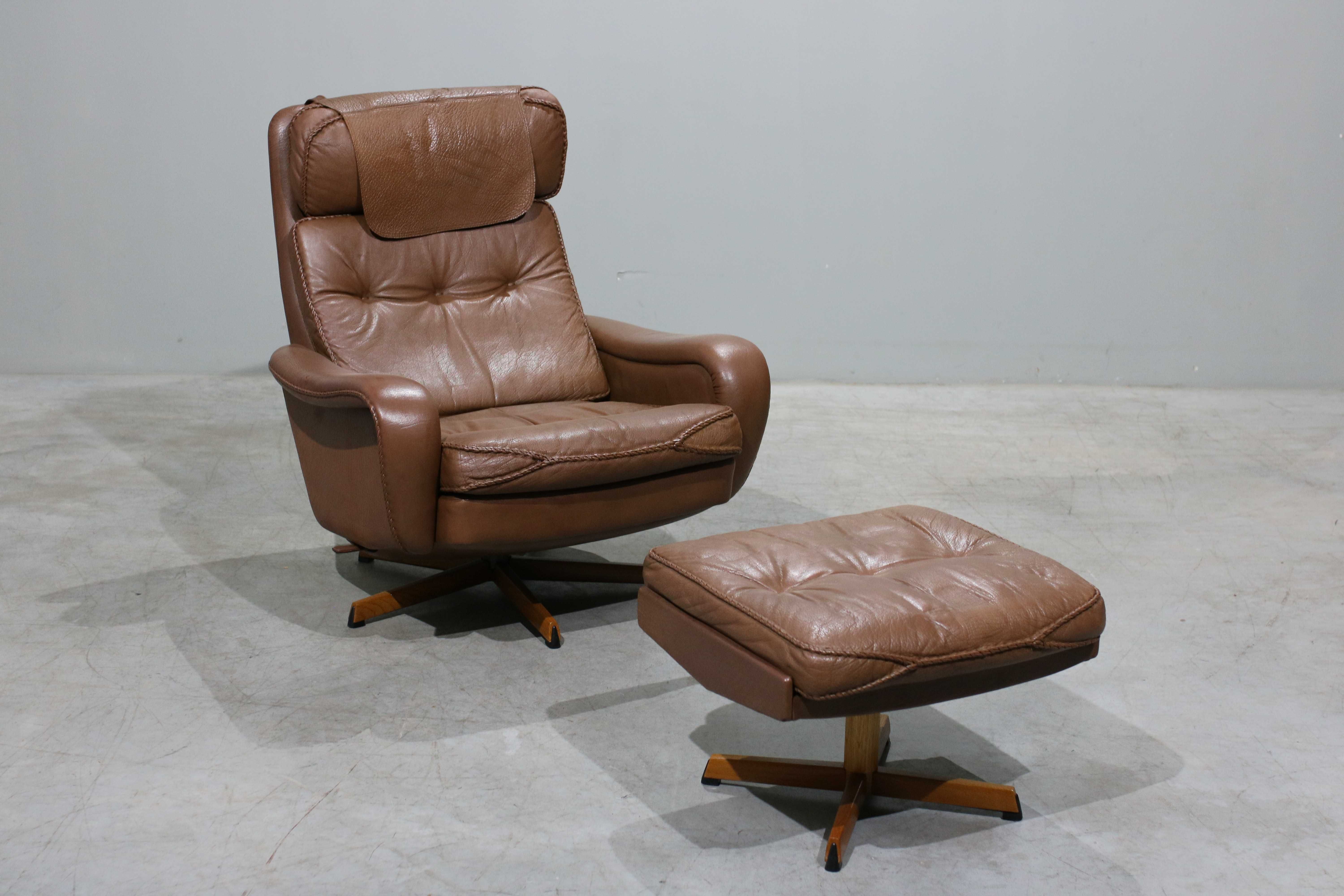 Poltrona Madsen & Schubell modelo MS-75 em couro | Danish Design