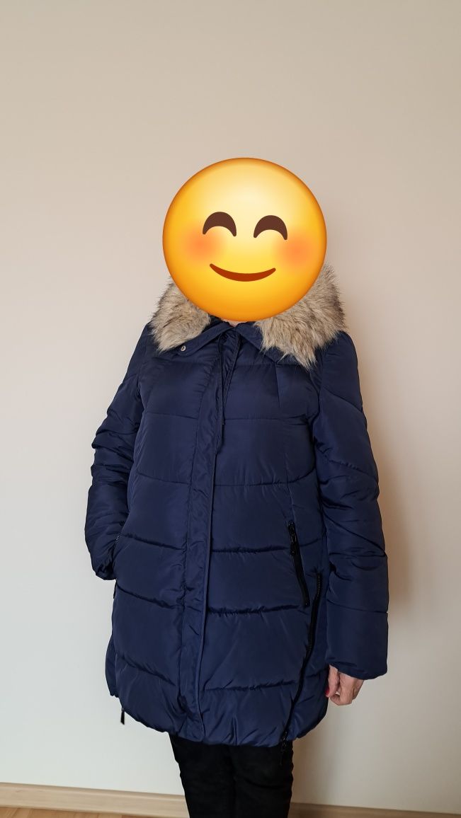Kurtka zimowa damska granatowa  L/XL