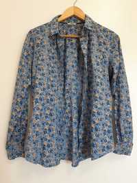 Blusa/camisa Springfield floral azul tamanho 38