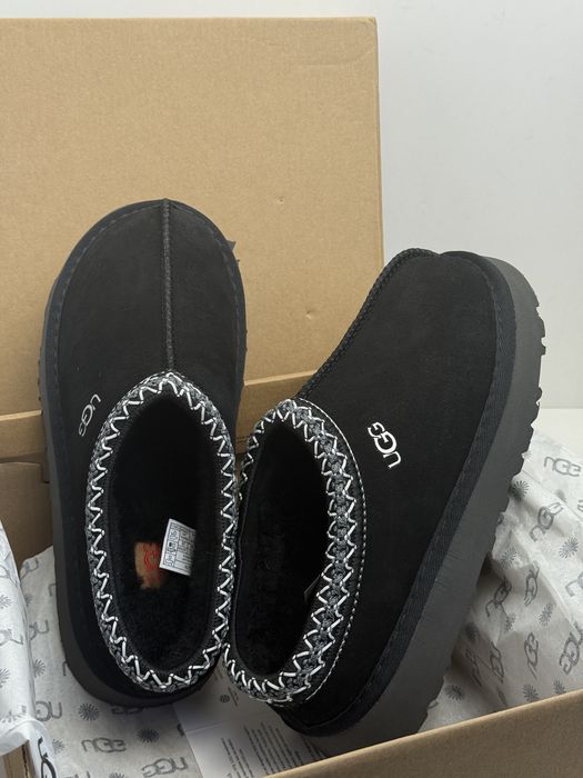 Угги жіночі UGG чорні угі Tasman Slippers тасман осінь зима