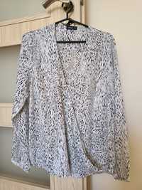 Elegancka bluzka szyfonowa kopertowy dekolt