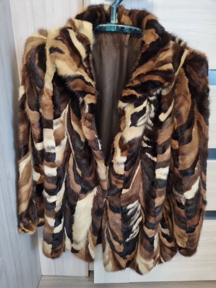 Kurtka Futro naturalne norki L 40 XL 42