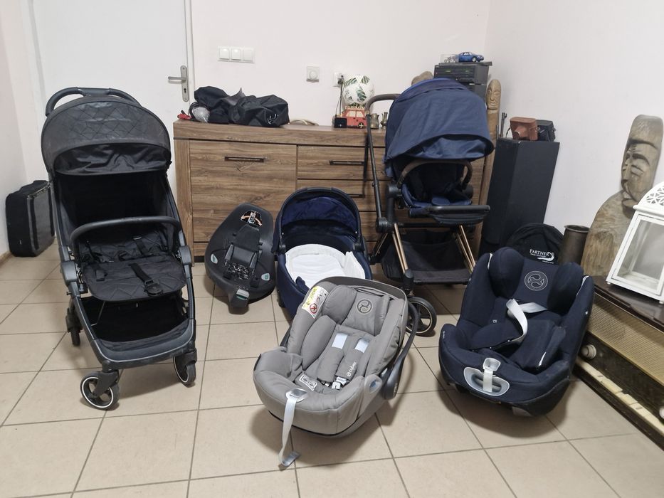 Sprzedam wózek cybex platinum 2.0 +foteliki  z bazą +wózek spacerowy