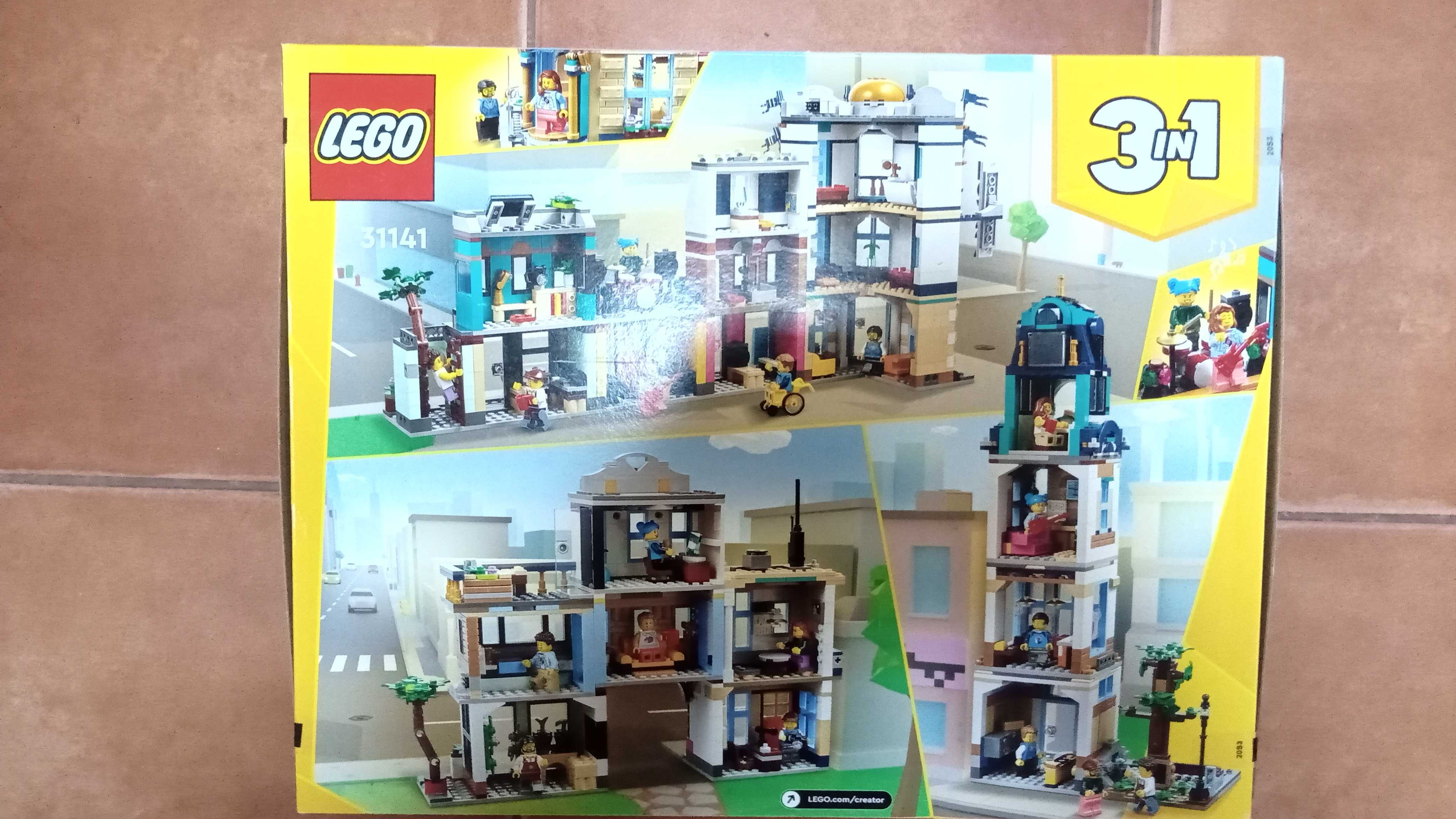 Conjunto LEGO city 3 em 1 - Rua principal. Novo - Selado