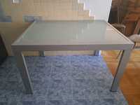 Stół do jadalni metalowo-szklany + GRATIS 4 krzesła