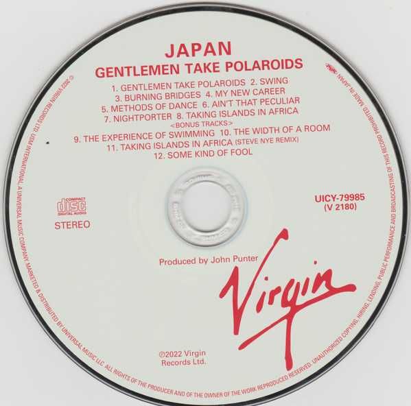 CD Japan – Gentlemen Take Polaroids (SHM-CD Japan)