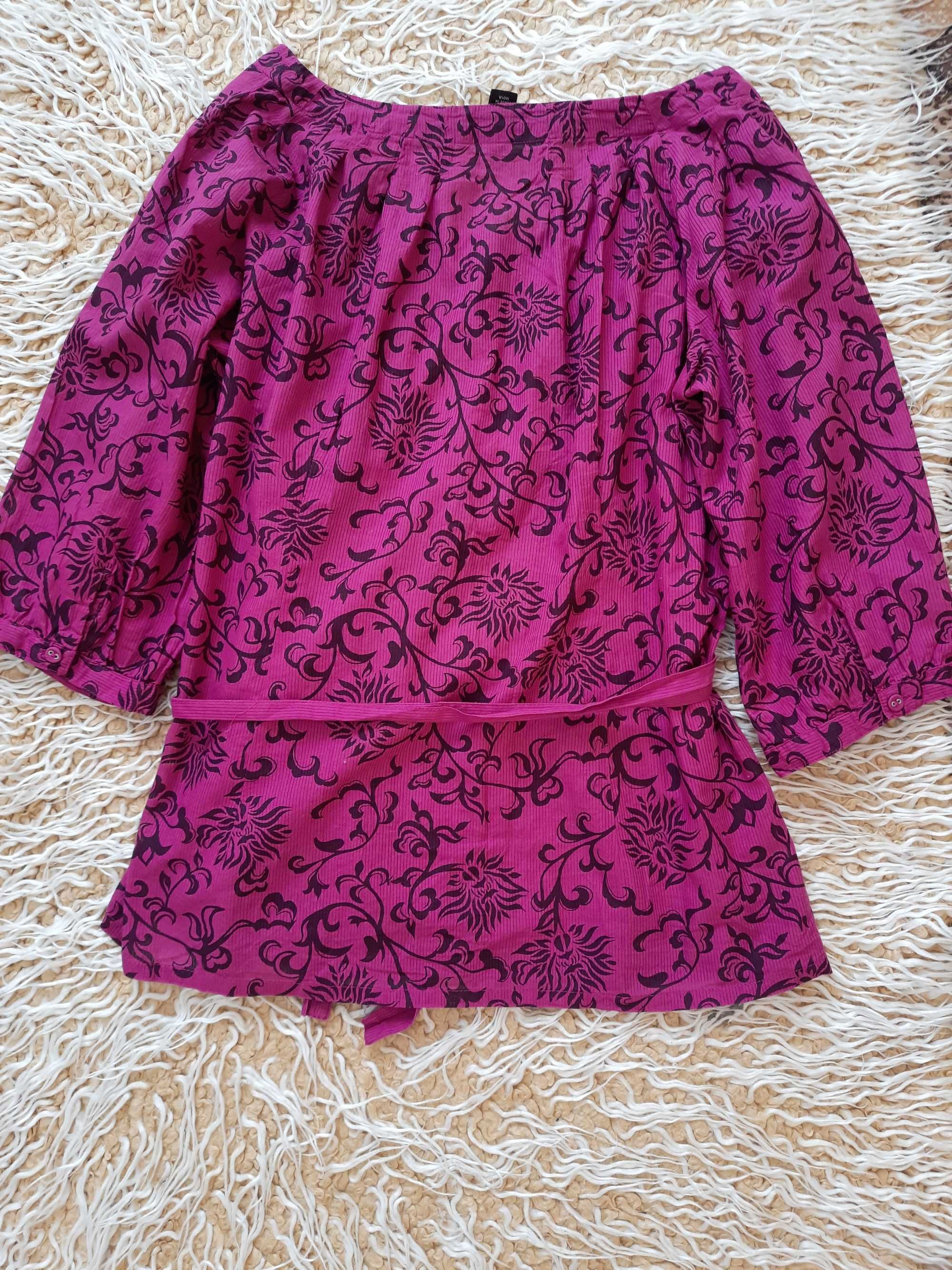 Bawełniana bluzka H&M# różowa r. 48