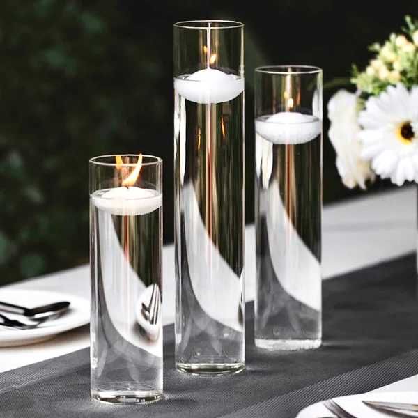 wazon cylinder szklany świecznik tuba