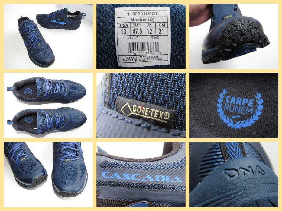 Мембранные, трейловые кроссовки Brooks Cascadia 11 M GTX р. 46 (30см)