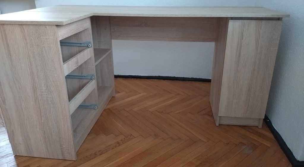 Biurko narożne dąb sonoma lewe