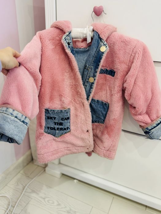 Джинсова утеплена парка, курточка 140