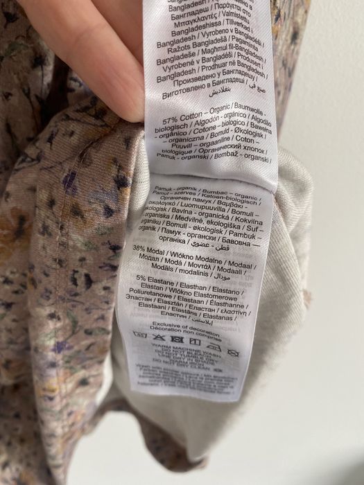 Sukienka name it 110 wrzosowa kwiatki roślinki liliowa bufki