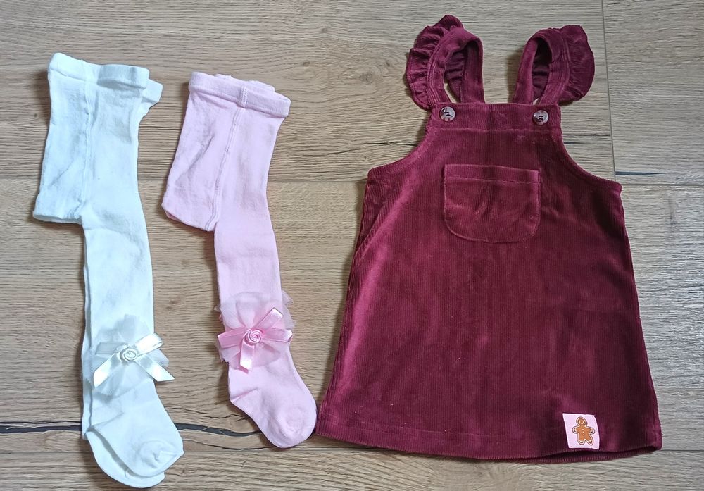 Sukienka rozm. 68 + nowe rajstopki