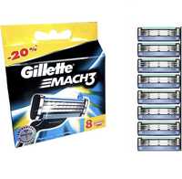 Сменные кассеты 8 шт Gillette Mach 3 turbo станок для гоління бритья