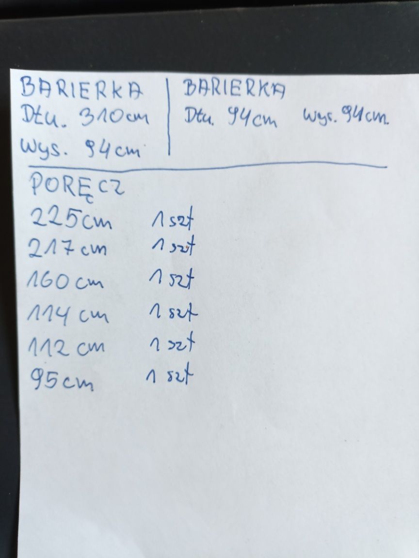 Balustrada barierka poręcz  dębowa