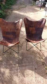 2 Cadeiras pele genuina