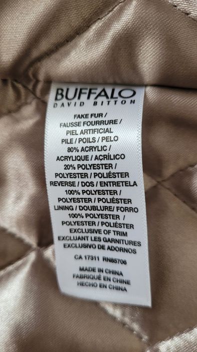 Sztuczne futro futerko rozm M w cętki płaszcz Buffalo