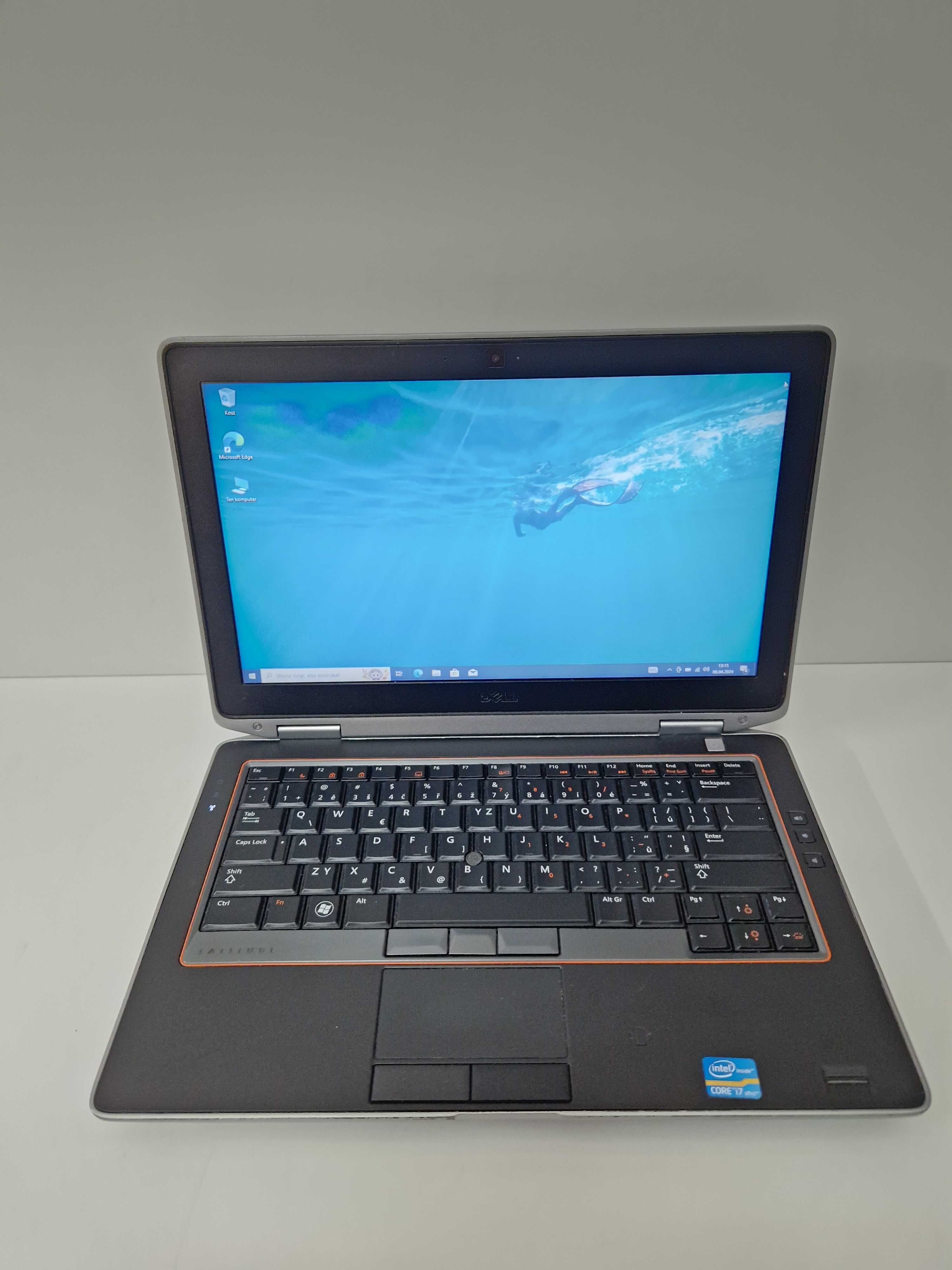 Laptop DELL E6320 Intel I7 Ram 8GB 256gb SSD Podświetlana klawiatura