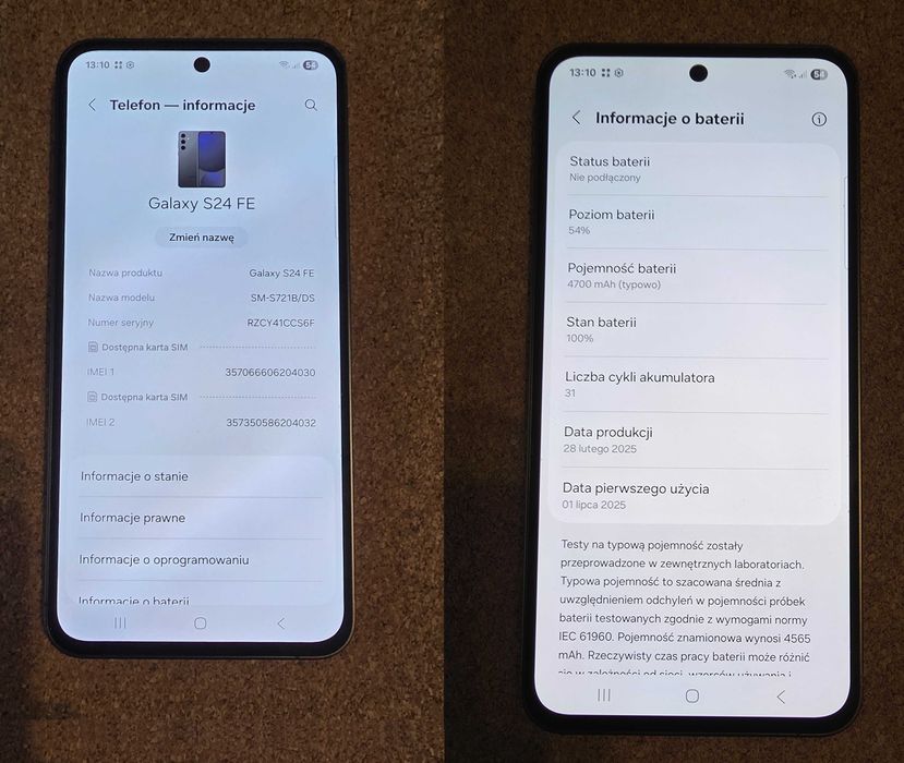 Samsung Galaxy S24 Fe SM-S721 B/DS 8GB/128GB Grafitowy Bez Blokad Gwar