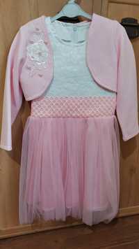 Платье нарядное праздничное, белое 104 см 3 4 года розовое