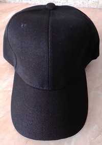 Новая черная мужская женская черная кепка шапка бейсболка
