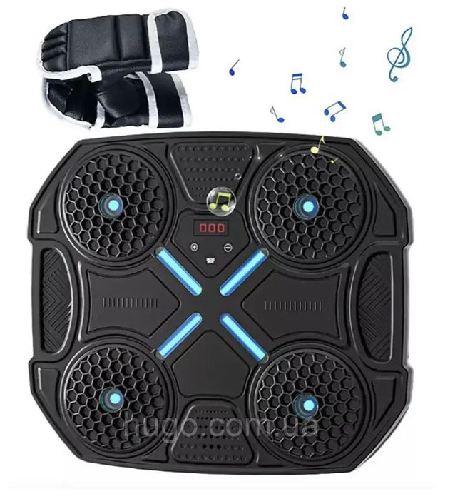 Мишень для бокса музыкальная с счетчиком ударов перчатками и Bluetooth