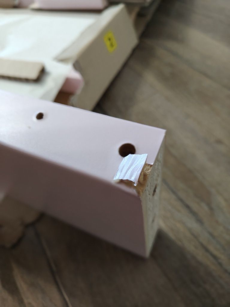 Łóżeczko łóżko Ikea busunge różowe + materac Ikea Vimsig