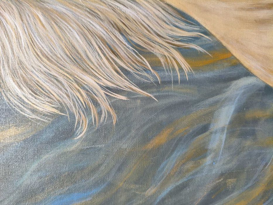 Оригінальна картина “Нескорений” Акрил 50×70  Авторська робота, кінь