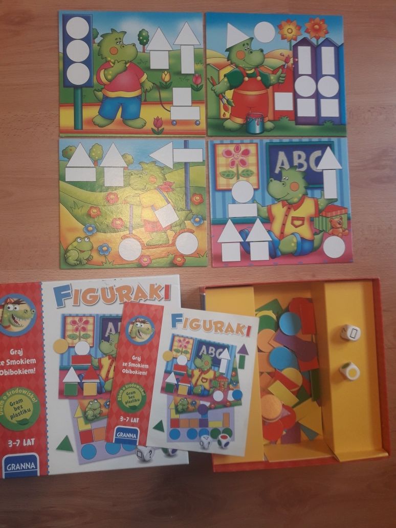 Figuraki gra edukacyjna GRANNA 3-7 lat planszowa