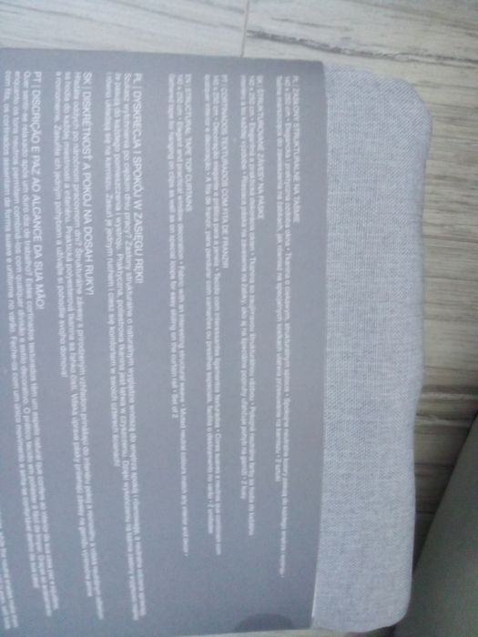 2 zasłony Ala len styl boho szare na taśmie z tunelem SMUKEE