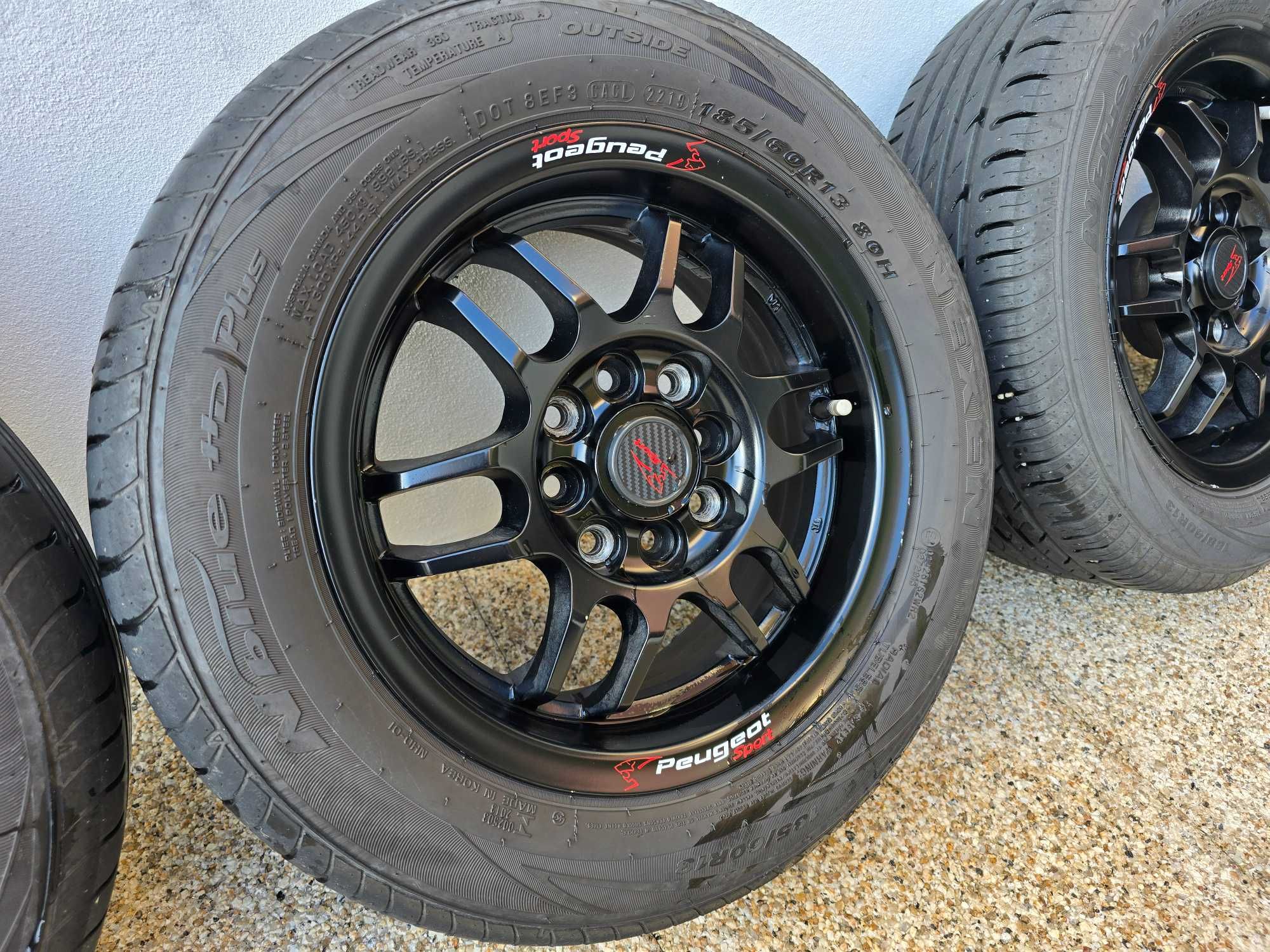 Jantes 13 - 4x100 / 4x108 com pneus 185/60/13R