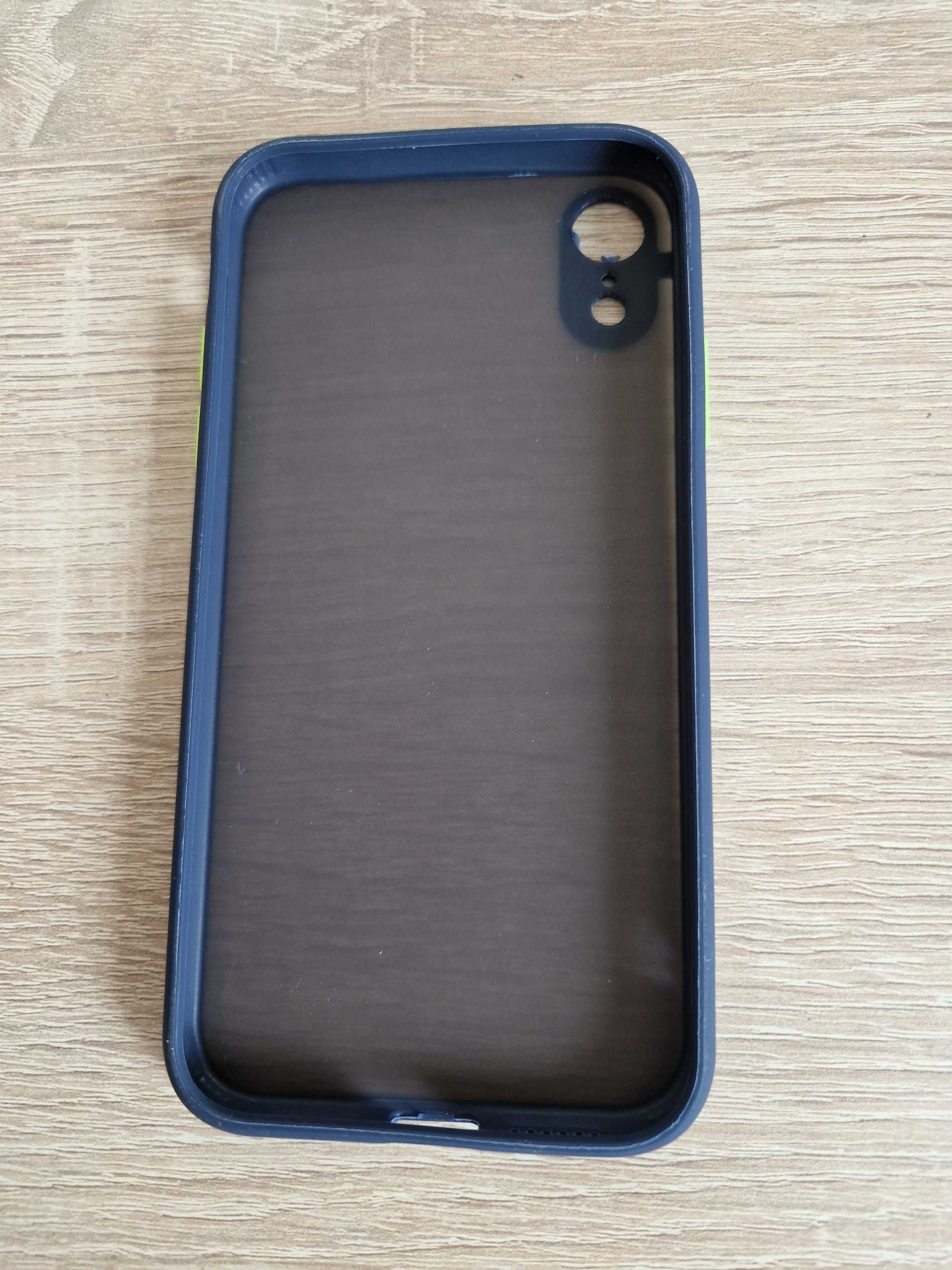 Etui Vennus Color Button Bumper do Iphone XR Granatowy
