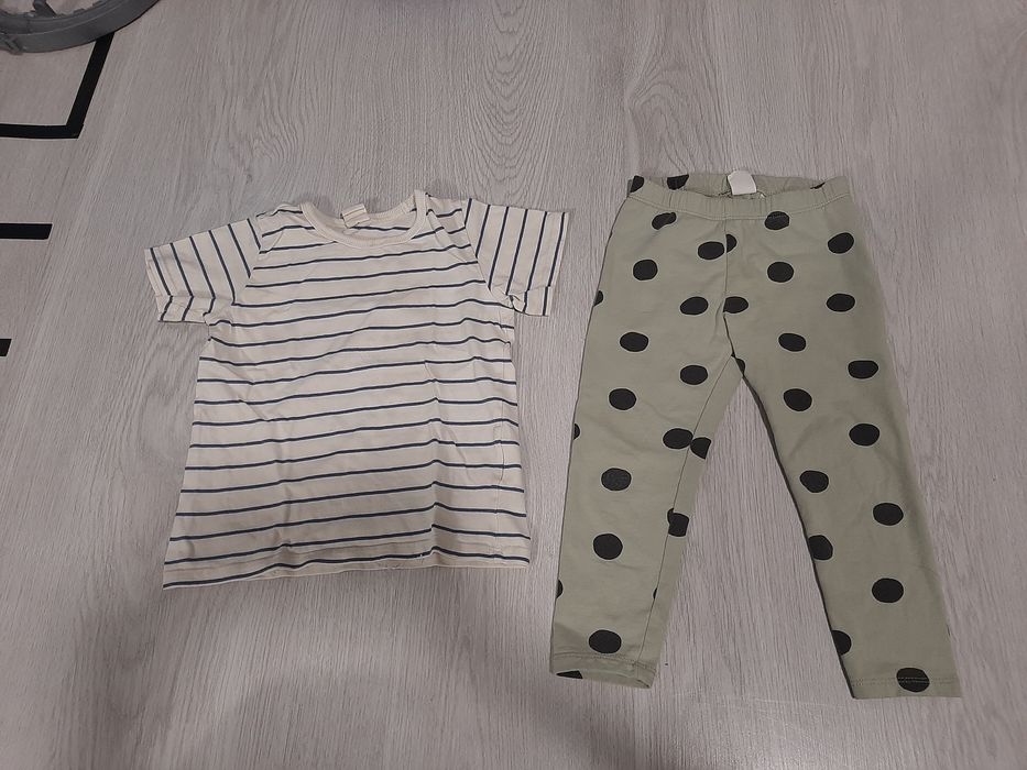 Spodnie na meszku i T-shirt 98cm h&m