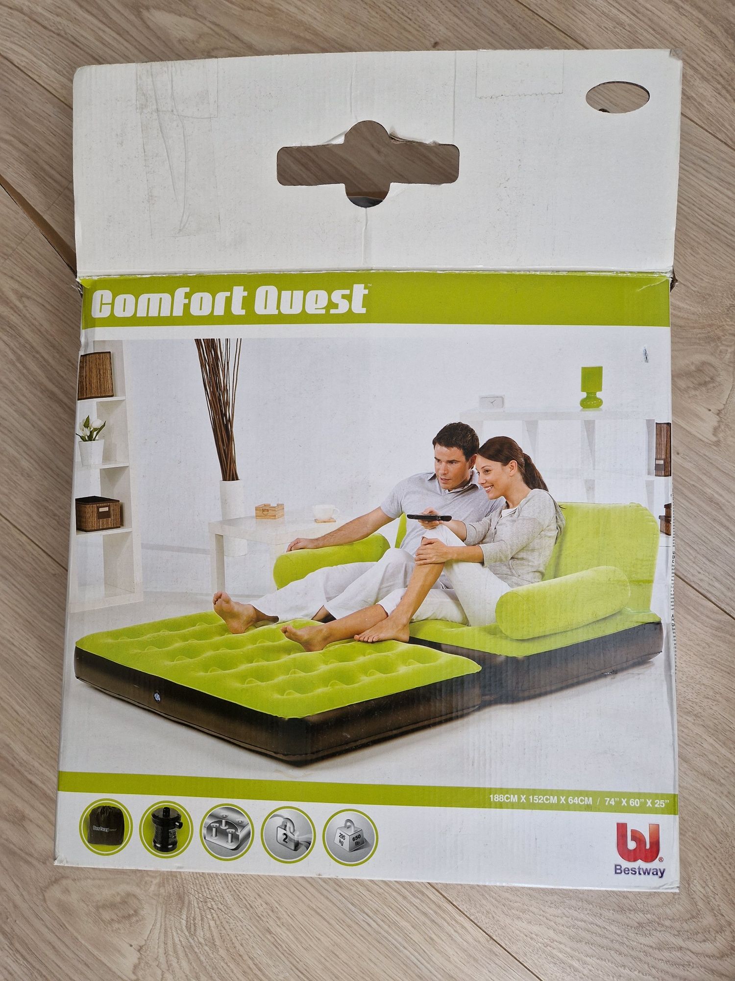Materac-sofa-łóżko dmuchane