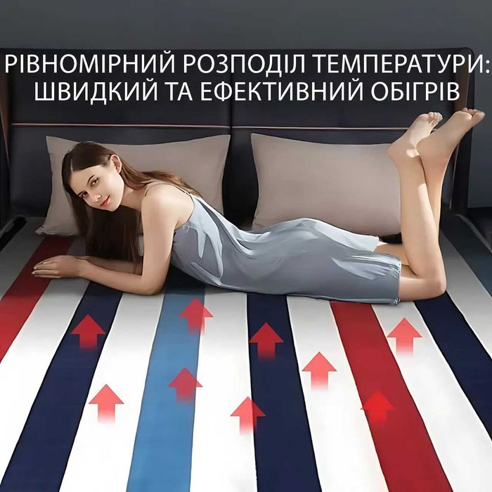 Электро простынь с 2-х зонным управлением обогревом 160х180см