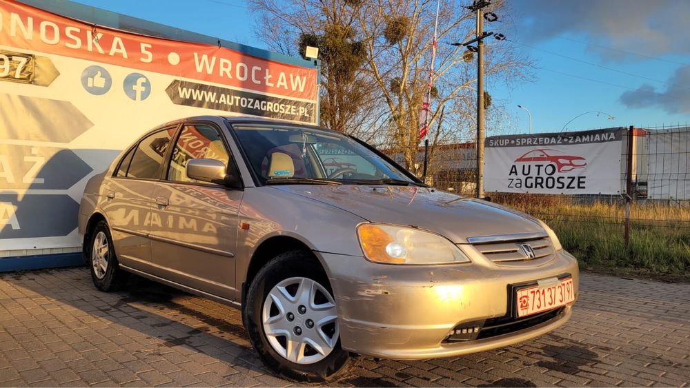 Honda Civic 1.6 Benzyna//Klimatyzacja//Niski przebieg//Zadbany//Zamian