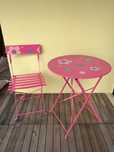 Conjunto de mesa + cadeira de rua