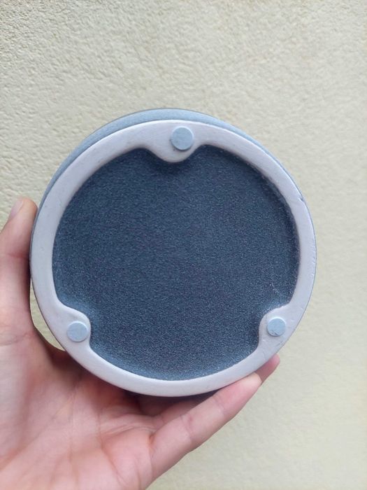 Vaso cinza e preto