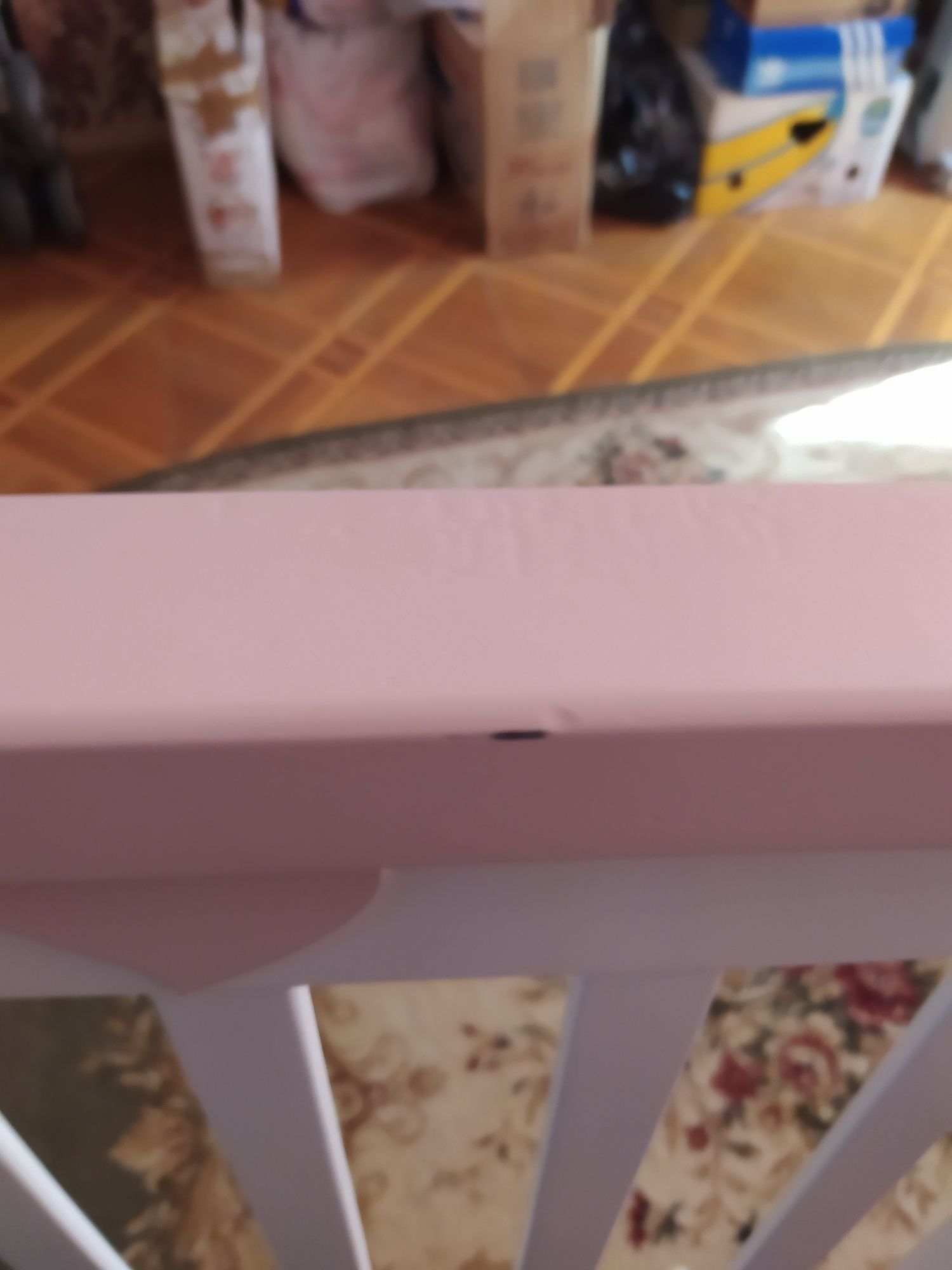 Детская кроватка Верес Соня ЛД 2, цвет бело-розовый с аппликацией