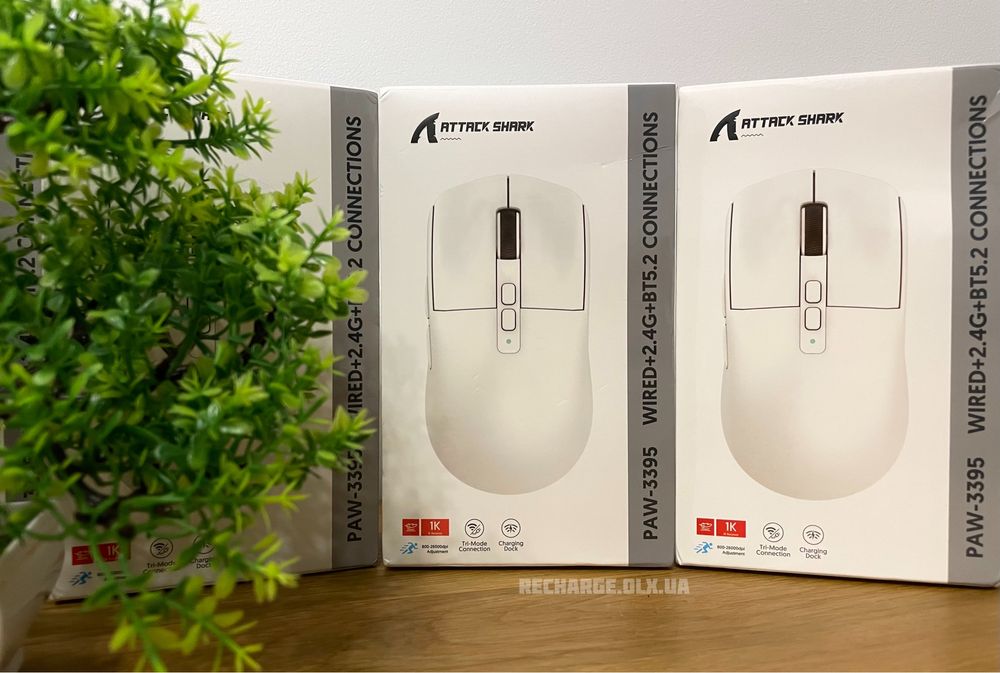 НОВІ Мишки Attack Shark X6 PAW3395 Wireless | ІГРОВА МИШКА