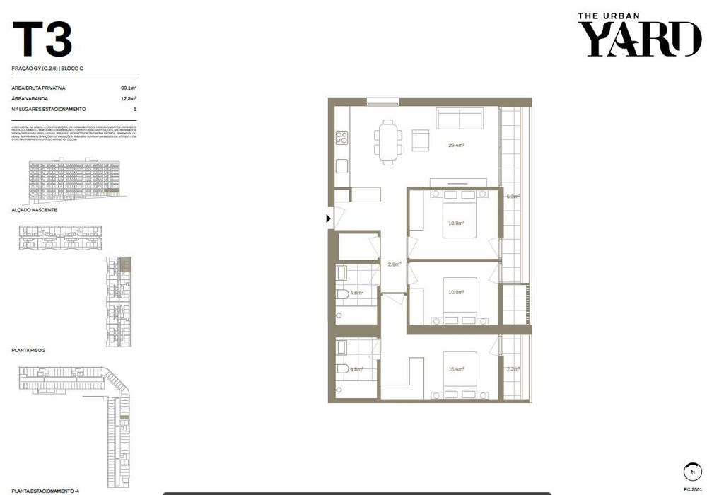 Apartamento T3 Next Yard