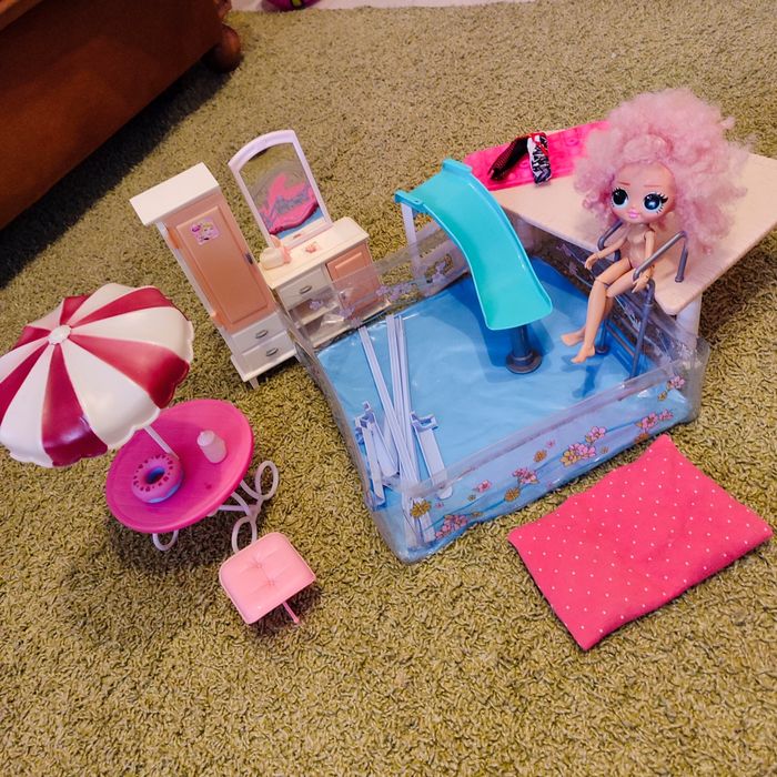 Басейн для ляльок барбі лол меблі іграшки для дівчинки