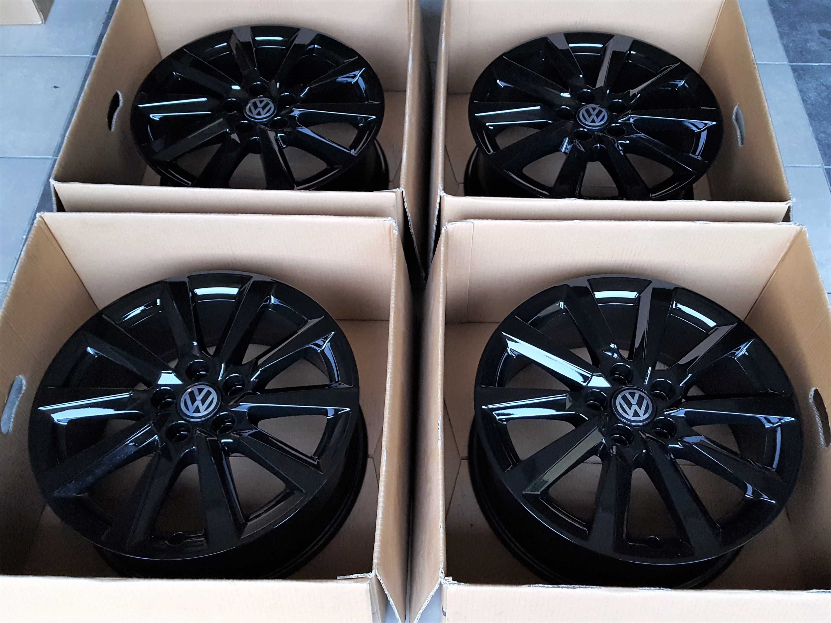 Alufelgi 16 5x100 VW T-Cross Polo Taigo Golf IV New Beetle Czarne 480#