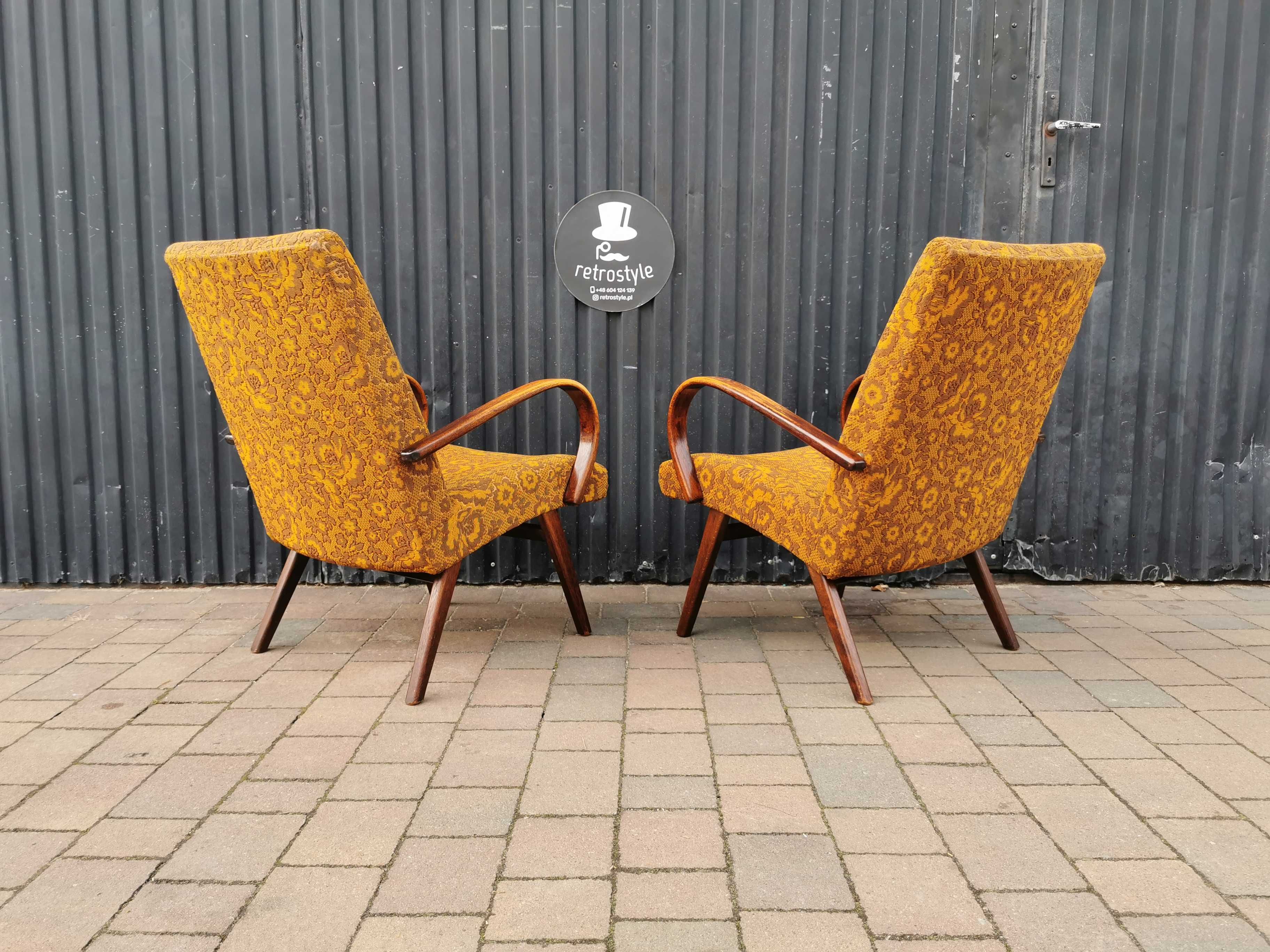 Fotel TON mod.53 proj. J. Šmídek, Czechosłowacja '60, PRL Design RETRO