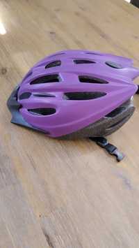 Kask rowerowy, fioletowy 55-58