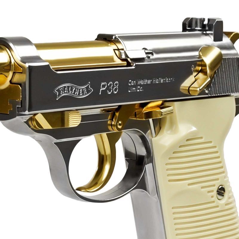 Pistolas Históricas Pressao de ar(CO2) Walther P38  e PPK FULLMETAL Blowback Coleção